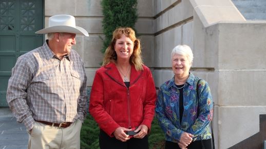 Landowner Plaintiffs Randy Thompson, Suz Straka, and Susan Dunavan morning of Nebraska Supreme Court Oral Argument